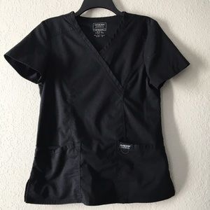 Cherokee Mock Wrap Scrub Top
